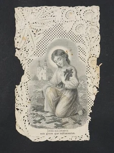 holy card santino merlettato canivet "JESUS CHILD" - Picture 1 of 2