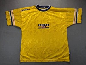 Vintage George Racing Great Britain Yellow shirt Size L - Picture 1 of 24