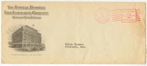 1926 Kansas City Kansas Meterstempel - Federal Reserve Life Building Vignette - Bild 1 von 1