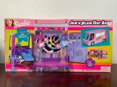 ¡NUEVO SIN USAR, Barbie 2001 Jam n Glam gira de conciertos escenario de autobús con luces! Foto 1 de 2
