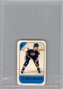 1982-83 POST CEREAL MINI NHL HOCKEY CARD MORRIS LUKOWICH WINNIPEG JETS #NNO