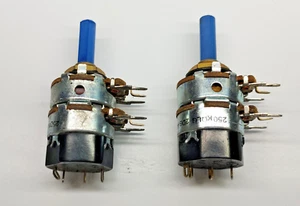 2 PIEZAS 250K LOG DOBLE CONMUTACIÓN (DPST) POTENCIÓMETROS - Imagen 1 de 2