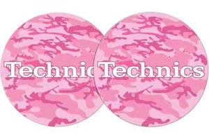 Alfombrillas Technics Logo DJ (par, fieltro rosa militar con estampado de logotipo blanco) - Imagen 1 de 4