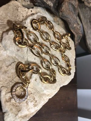 NOLAN MILLER 金色链水钻切换扣项链 — 第 1/4 张图片