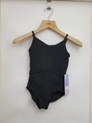 ivivva Graceful Balance Leotard NWT Black Size 6 or 14 Rulu Fabric Strappy Back - Image 1 of 4