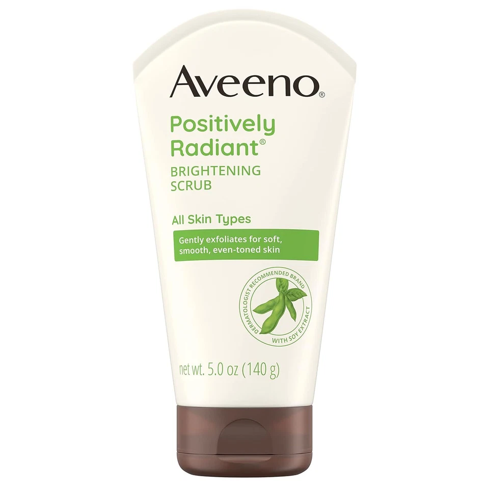 Aveeno Positively Radiant осветляющий отшелушивающий ежедневный скраб для лица с - Изображение 1 из 4