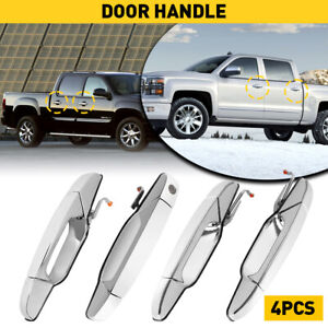 Chrome Door Handles Left&Right For GMC Tahoe Chevy Yukon Sierra Denali 07-13 EXC