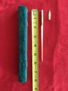 10K - Antique Mother Of Pearl Quill Pen - Original Box - Picture 1 of 12