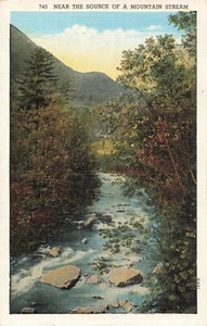 Dillsboro North Carolina Source of Mountain Stream 1941 Vintage Postcard 107 - Picture 1 of 2