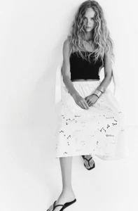 H&M Broderie anglaise dress (Dusty blue) - Picture 1 of 5