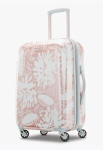 Suitcase Luggage Rose Gold Floral Moonlight 21" Spinner Hardside Lightweight 