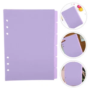 6Pcs Binder Sheet Dividers Replacement Binder 6-hole Insert Dividers with Tabs - Picture 1 of 11