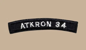 US Navy VA-34 Blue Blasters Attack Squadron ATKRON UIM Rocker Tab (01-02) - Picture 1 of 1