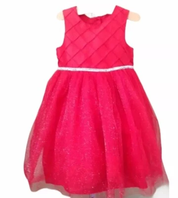 Vestido Marmellata Rojo Fiesta Vacaciones Brillante Tul Niñas Talla 2T Foto 1 de 4