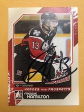 Freddie Hamilton Signed Niagara Icedogs OHL Card San Jose Sharks 1