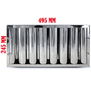6x Filtro deflector grasa toldo acero inoxidable cocina extracción 245Hx495W mm - Imagen 1 de 2