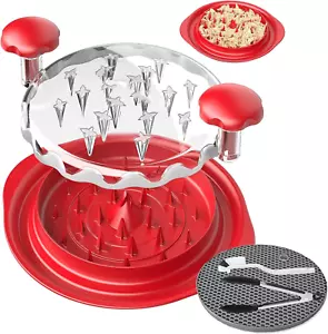 Chicken Shredder Tool Twist with Tong, Brush & Mat - Meat Claws for Shredding Ch - Picture 1 of 7
