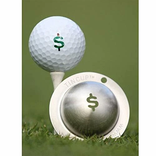 Tin Cup Money $ Golf Ball Marking Tool, just place on golf ball,NEW, TOP SELLER