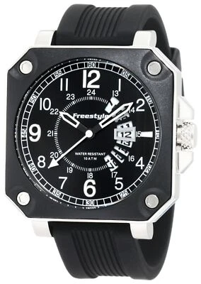 Freestyle Men's 302442 Trooper Square Case Silicone Strap Watch - image 1 of 2
