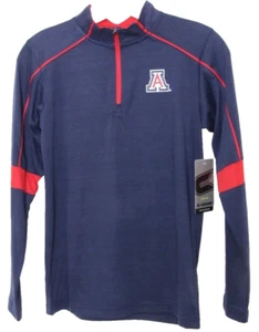 UA University Of Arizona Wildcats Colosseum Navy Blue 1/4 Zip LS Shirt Youth M - Picture 1 of 9