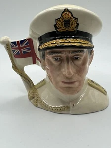 Earl Mountbatten of Burma Royal Doulton Toby Jug 4” Tall - Picture 1 of 4