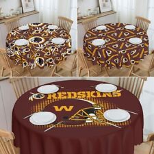 Redskins Washington Round Tablecloth 60in Kitchen Table Cover Party Decoration