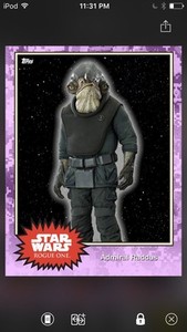 Topps Star Wars Digital Card Trader Preview Admiral Raddus Base 4 Variant