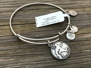 Alex and Ani Bracelet Silver Tone Zodiac AQUARIUS Adjustable Wrist Band New - Picture 1 of 7