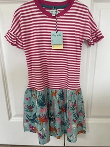 BNWT Lilly + Sid Girls Safari Stripe Dress Age 6-7 Years - Picture 1 of 9