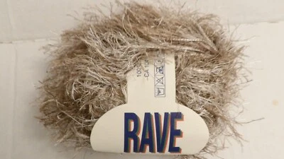 Rave eyelash yarn, Made in Italy, Beige, Shade 193002  - Image 1 of 4