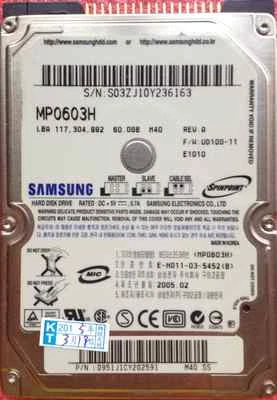 Samsung HM060HC 60GB 60 GB 5400rpm IDE ATA PATA HDD For Laptop 2.5" Hard Drive - Image 1 of 3