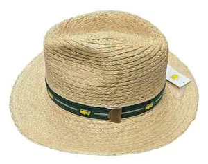 2025 Masters Tournament Dorfman Pacific Natural Straw Hat Green Band Belt L/XL - Picture 1 of 4