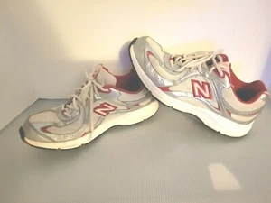 New Balance 494 Women's Sneaker Shoes Size 12 (2A) Made in USA White Red - Picture 1 of 7