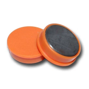 5 PINNWAND MAGNETE D30x8 MM ORANGE MEMOMAGNETE OFFICE SCHULE TAFEL WAND FERRIT - Bild 1 von 1