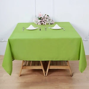 70" APPLE GREEN SQUARE POLYESTER TABLECLOTH Wedding Catering Dinner Linens SALE - Picture 1 of 8