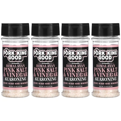 Tempero de sal e vinagre rosa Pork King Good Himalayan, 4,5 oz (127,5 g), - Imagem 1 de 3