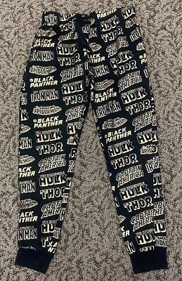 Pantalones de dormir Marvel para hombre Jogger Lounge PJ negros dorados superhéroes talla pequeña Foto 1 de 4