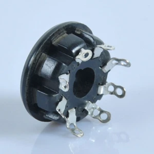 1 pz tubo vintage 8 pin presa bachelite ottale KT88 EL34 6SN7 6CA7 6550 5U4G - Foto 1 di 3
