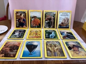 1977 National Geographic Magazine Complete Year Lot of 12 With Supplements Maps - Picture 1 of 11