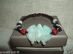 BRACCIALE CORDONCINO REGOLABILE ADJUSTABLE GIADA JADE ETNICO BAT LUCKY ETHNIC - Foto 1 di 1
