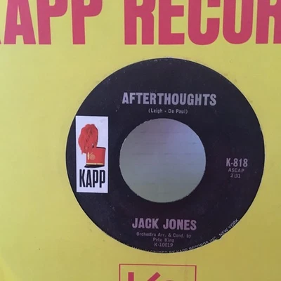 Jack Jones: I'm Indestructible / After Thoughts / 45 Rpm / 1967 / Kapp 818 / NM - Image 1 of 2