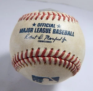 2022 NY Mets Marlins Game Used Baseball Trevor Williams Brian Anderson Fly Out - Picture 1 of 5