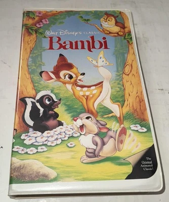 Walt Disney Classic Bambi VHS Tape White Clamshell 69 Min G Rated NTSC - Image 1 of 3
