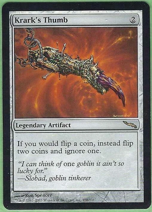 MTG Krark's Thumb  Mirrodin Magic the Gathering - Image 1 of 1