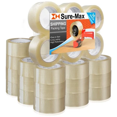 36 Rolls Carton Sealing Clear Packing Tape Box Shipping- 1.8 mil 2" x 110 Yards - Image 1 of 4