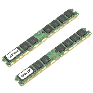 2Pcs Memory Module Ddr2 1Gb 667Mhz Pc2‑5300 Desktop Computer Double‑Sided AM - Picture 1 of 14