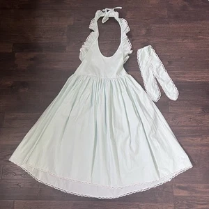 Dollcake Pampered Like Mint Dress SZ 8 Girls Mint Crochet Halter Portrait Model - Picture 1 of 12