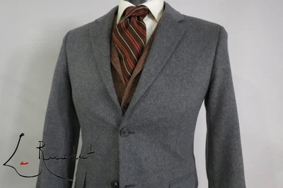 Abrigo deportivo Calvin Klein etiqueta negra gris humo lana cachemir corte ajustado 38 R Foto 1 de 4