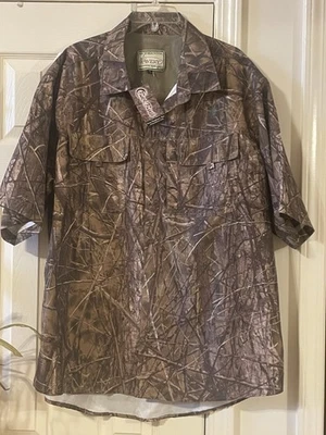 NWT!! Avery Camo Shirt Men XL Nylon Button Up Hunting Buck Brush - Image 1 of 4