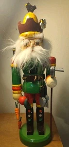 VINTAGE Nanette Hilton Nutcracker 12" Wooden Handpainted - Picture 1 of 8
